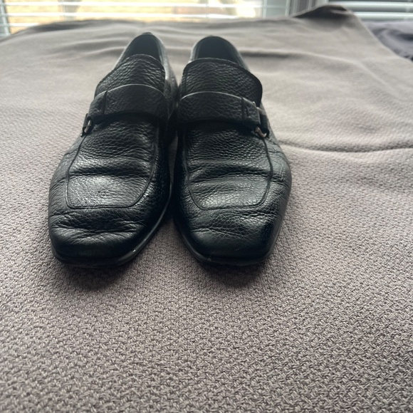 Salvatore Ferragamo pebbled leather Slip-On Leather Loafer black 8.5 - Picture 2 of 12